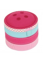 Button Novelty Three Tired Swivel Sewing Box