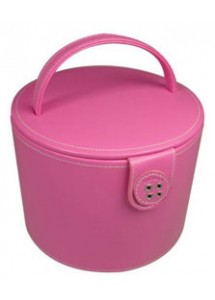 Pink PU Circular Box