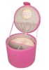 Pink PU Circular Box