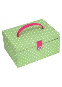 Large Green Polka Dot Box