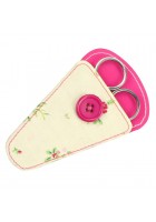 Cream Floral Scissor Pouch