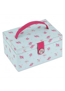 Medium Duck Egg Floral Box