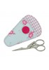 Duck Egg Floral Scissor Pouch